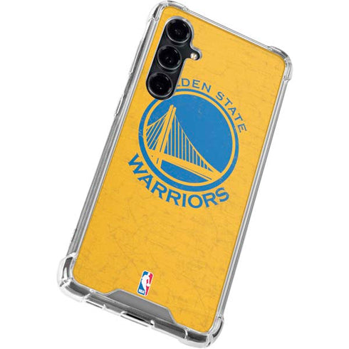 NBA Golden State Warriors Distressed Galaxy S23 FE Clear Case