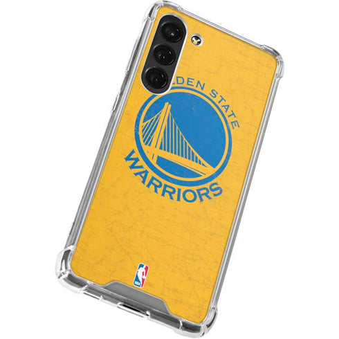 NBA Golden State Warriors Distressed Galaxy S23 Plus Clear Case