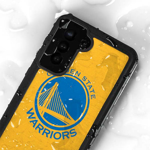 NBA Golden State Warriors Distressed Galaxy S23 Plus Waterproof Case