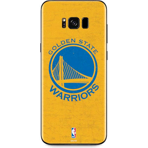 NBA Golden State Warriors Distressed Galaxy S8 Skin