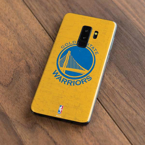 NBA Golden State Warriors Distressed Galaxy S9 Plus Skin