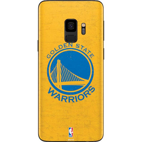 NBA Golden State Warriors Distressed Galaxy S9 Skin