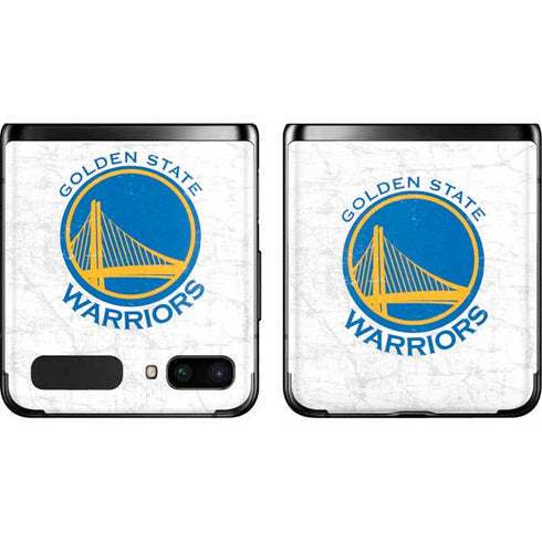 NBA Golden State Warriors Distressed Galaxy Z Flip Skin