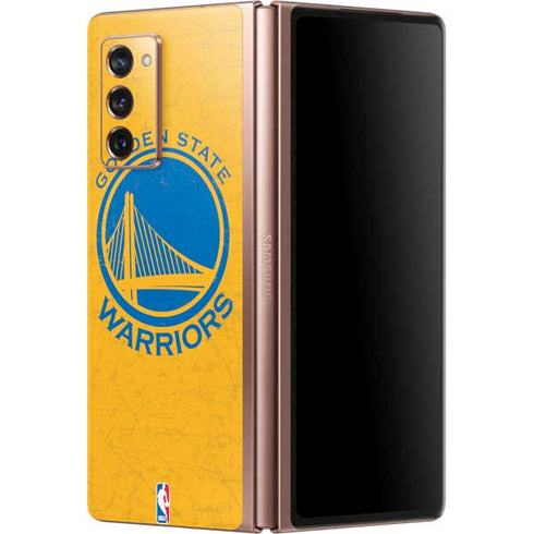 NBA Golden State Warriors Distressed Galaxy Z Fold2 5G Skin