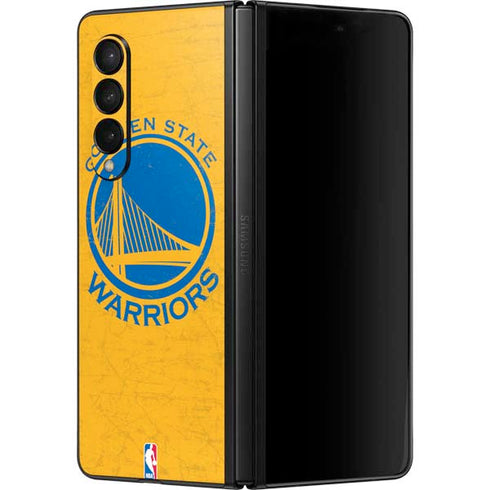 NBA Golden State Warriors Distressed Galaxy Z Fold3 5G Skin