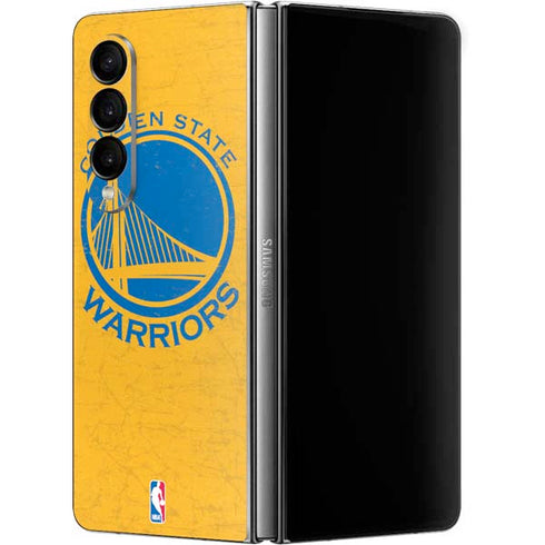 NBA Golden State Warriors Distressed Galaxy Z Fold4 5G Skin