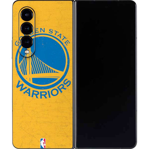 NBA Golden State Warriors Distressed Galaxy Z Fold4 5G Skin