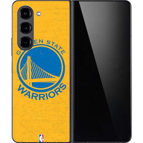 NBA Golden State Warriors Distressed Galaxy Z Fold5 5G Skin