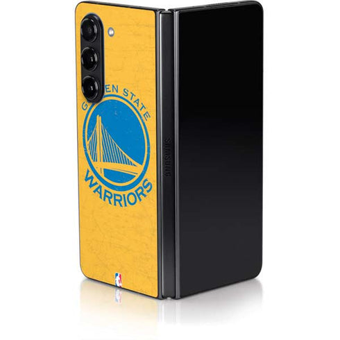 NBA Golden State Warriors Distressed Galaxy Z Fold5 5G Skin