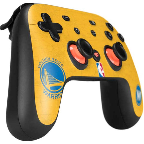 NBA Golden State Warriors Distressed Google Stadia Controller Skin