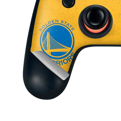 NBA Golden State Warriors Distressed Google Stadia Controller Skin