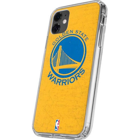 NBA Golden State Warriors Distressed iPhone 11 Clear Case