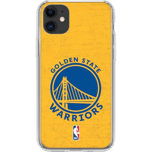 NBA Golden State Warriors Distressed iPhone 11 Clear Case