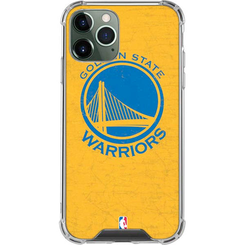 NBA Golden State Warriors Distressed iPhone 11 Pro Max Clear Case