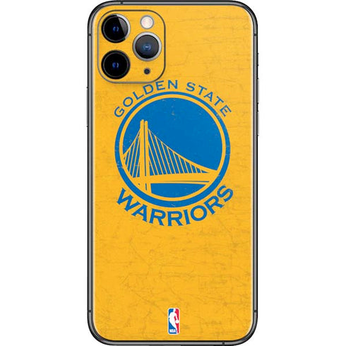 NBA Golden State Warriors Distressed iPhone 11 Pro Skin