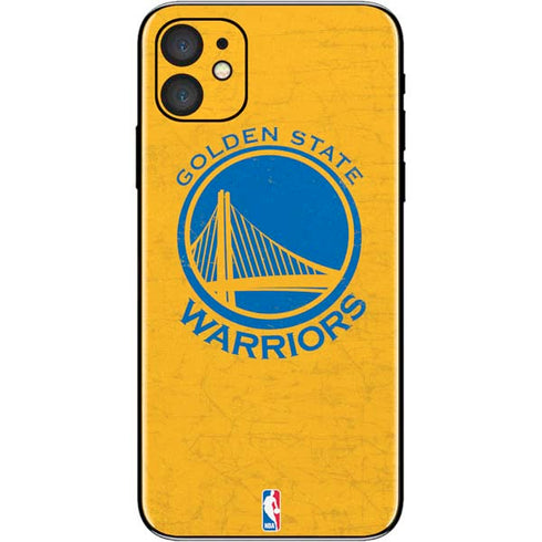 NBA Golden State Warriors Distressed iPhone 11 Skin