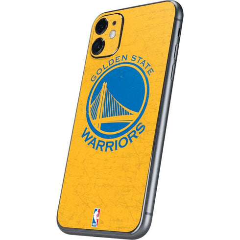 NBA Golden State Warriors Distressed iPhone 11 Skin