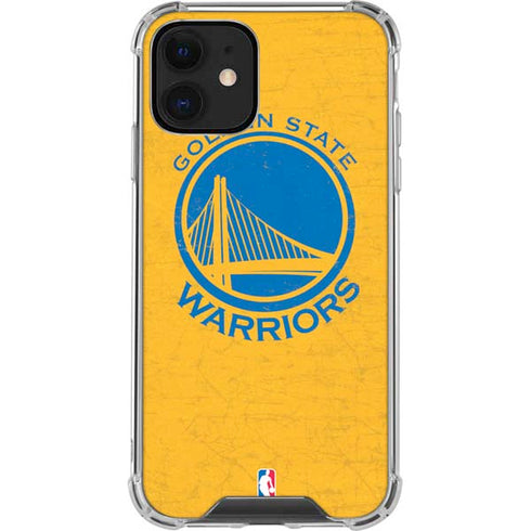 NBA Golden State Warriors Distressed iPhone 12 Clear Case