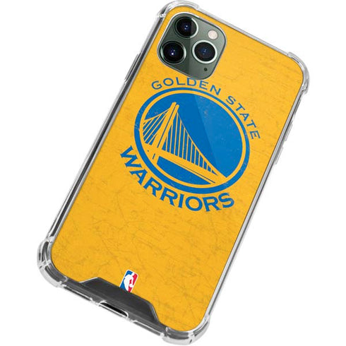 NBA Golden State Warriors Distressed iPhone 12 Pro Max Clear Case