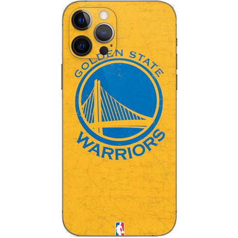 NBA Golden State Warriors Distressed iPhone 12 Pro Skin