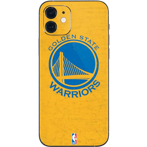 NBA Golden State Warriors Distressed iPhone 12 Skin