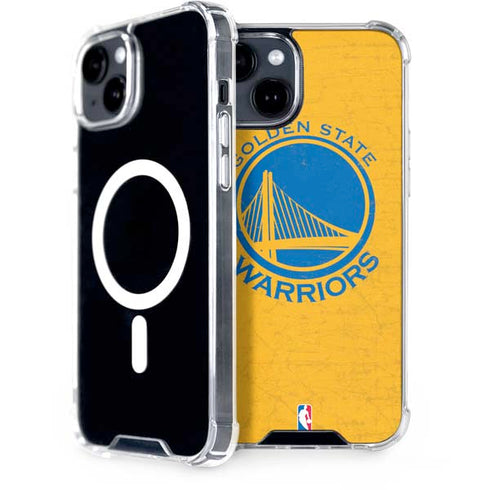 NBA Golden State Warriors Distressed iPhone 13 MagSafe Case