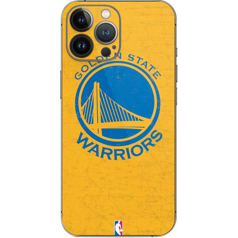 NBA Golden State Warriors Distressed iPhone 13 Pro Max Skin