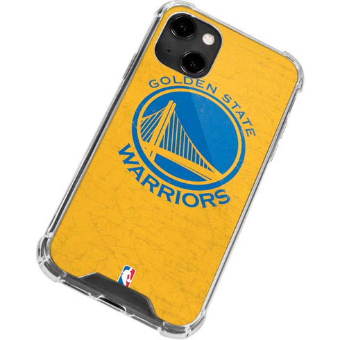 NBA Golden State Warriors Distressed iPhone 14 Clear Case