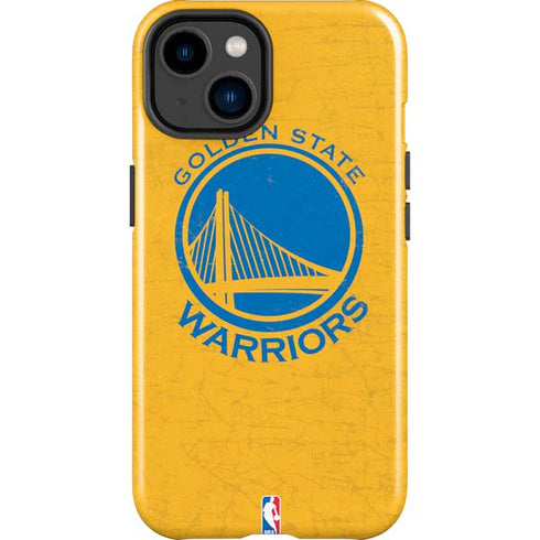 NBA Golden State Warriors Distressed iPhone 15 Plus Impact Case