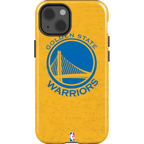 NBA Golden State Warriors Distressed iPhone 15 Impact Case