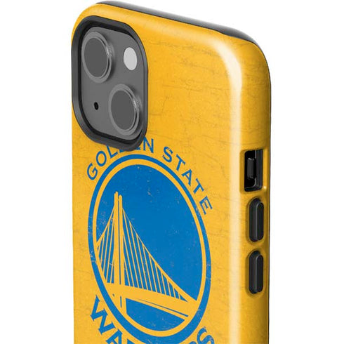 NBA Golden State Warriors Distressed iPhone 15 Impact Case