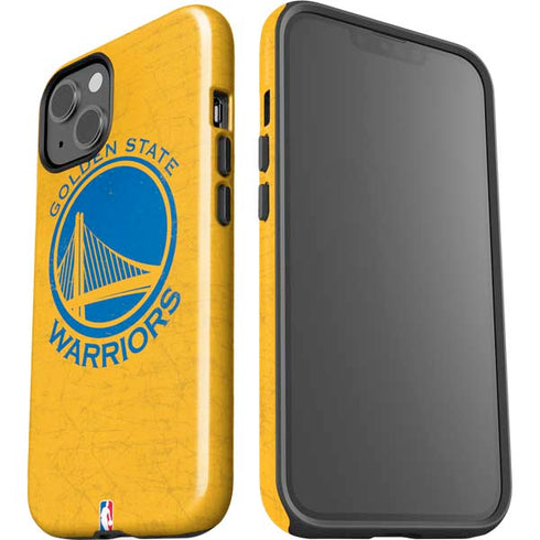 NBA Golden State Warriors Distressed iPhone 15 Impact Case