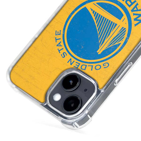 NBA Golden State Warriors Distressed iPhone 15 Plus MagSafe Case