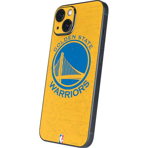 NBA Golden State Warriors Distressed iPhone 15 Plus Skin
