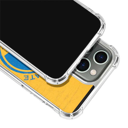 NBA Golden State Warriors Distressed iPhone 15 Pro Clear Case