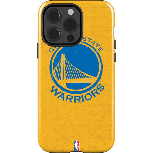 NBA Golden State Warriors Distressed iPhone 15 Pro Impact Case