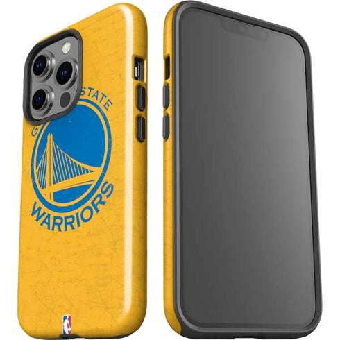 NBA Golden State Warriors Distressed iPhone 15 Pro Impact Case