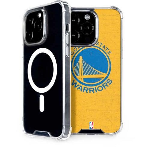 NBA Golden State Warriors Distressed iPhone 15 Pro MagSafe Case