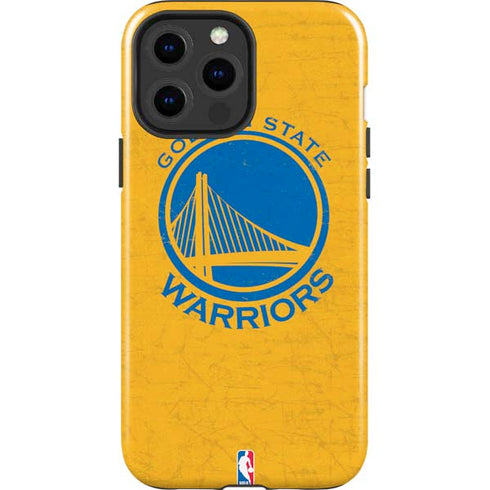 NBA Golden State Warriors Distressed iPhone 15 Pro Max Impact Case