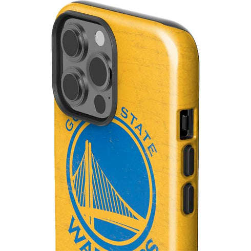NBA Golden State Warriors Distressed iPhone 15 Pro Max Impact Case