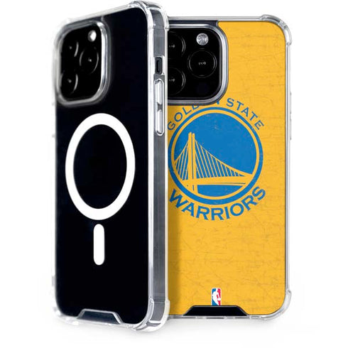 NBA Golden State Warriors Distressed iPhone 14 Pro Max MagSafe Case