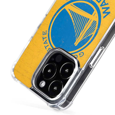 NBA Golden State Warriors Distressed iPhone 15 Pro Max MagSafe Case