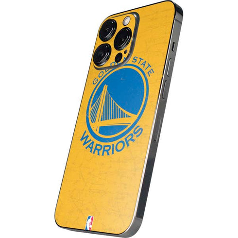 NBA Golden State Warriors Distressed iPhone 14 Pro Skin