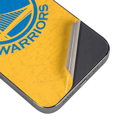 NBA Golden State Warriors Distressed iPhone 14 Pro Skin