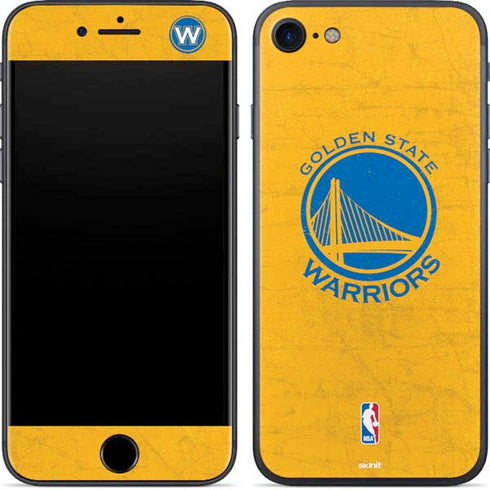 NBA Golden State Warriors Distressed iPhone 8 Skin