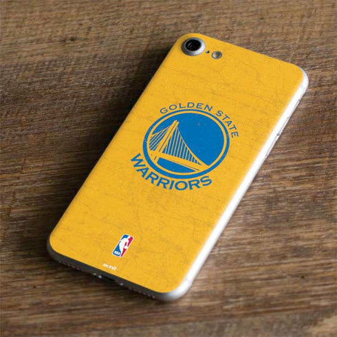 NBA Golden State Warriors Distressed iPhone 8 Skin