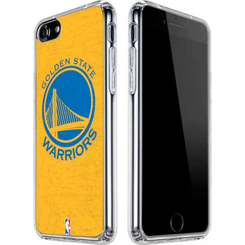 NBA Golden State Warriors Distressed iPhone SE (2nd & 3rd Gen) Clear Case