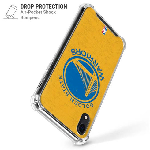 NBA Golden State Warriors Distressed iPhone XR Clear Case