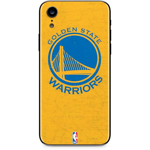 NBA Golden State Warriors Distressed iPhone XR Skin