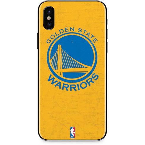 NBA Golden State Warriors Distressed iPhone XS Max Skin